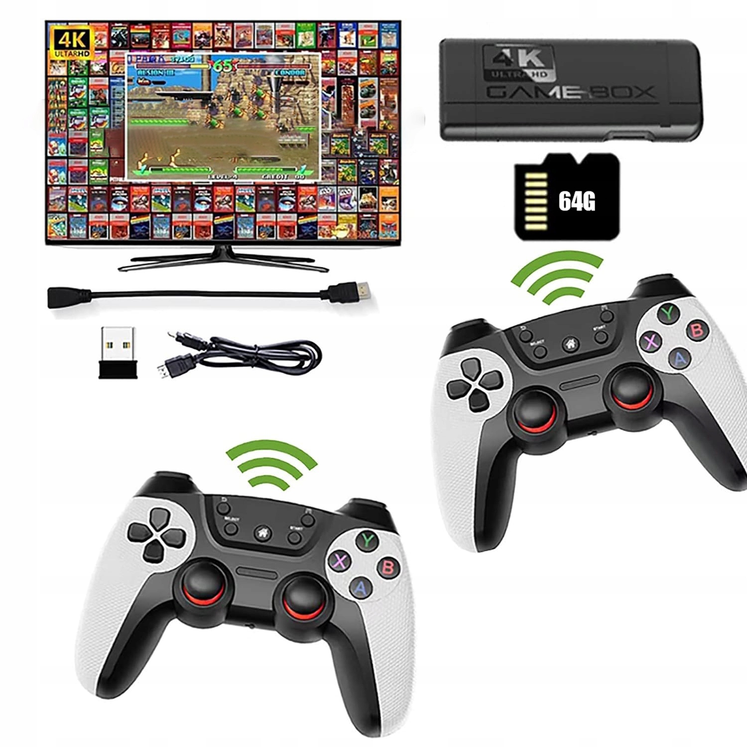 Konsolą Do Gra 4K Hdmi Tv Telewizyjna Retro Joystick K9 2 Pady 20000 Gier