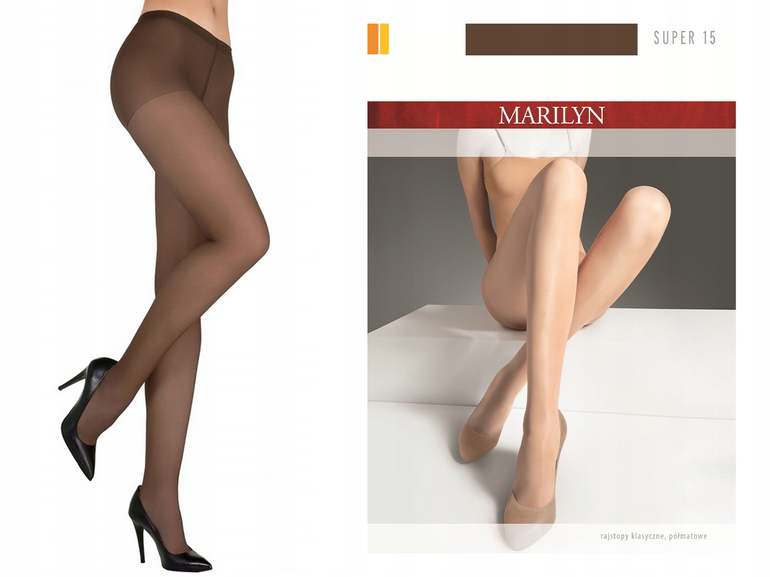 

Marilyn Rajstopy klasyczne z lycry 15 caffe