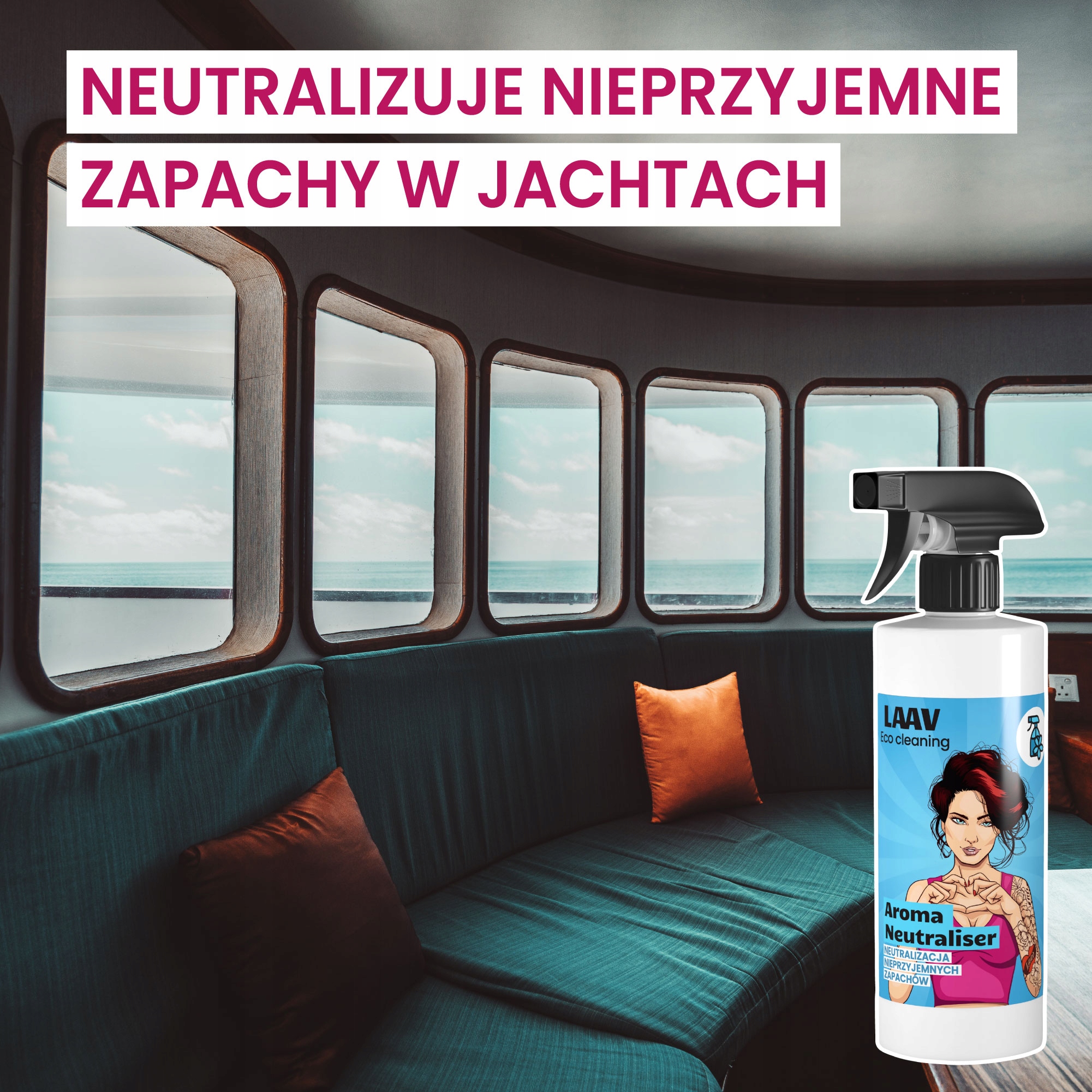 NEUTRALIZATOR zapachów zwierząt papierosów do samochodu domu LAAV 500 ml x2 Stan opakowania oryginalne
