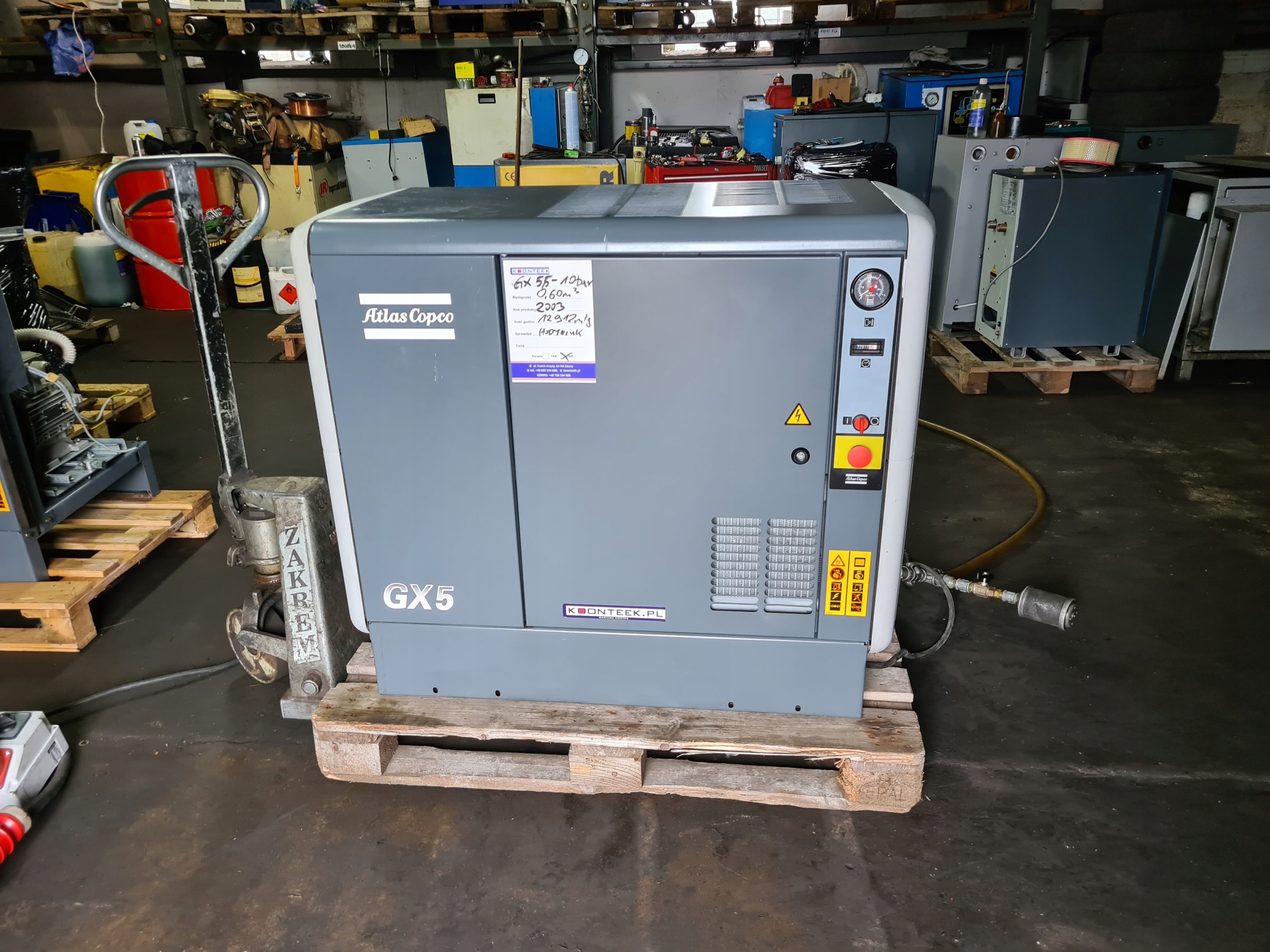 KOMPRESOR ŚRUBOWY ATLAS COPCO GX 5 Model GX 5