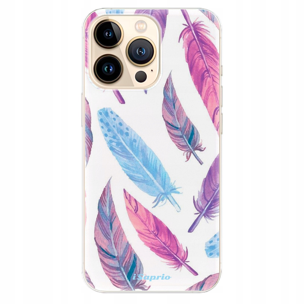 Silikonowe etui iSaprio Feather Pattern 10 do iPhone 13 Pro