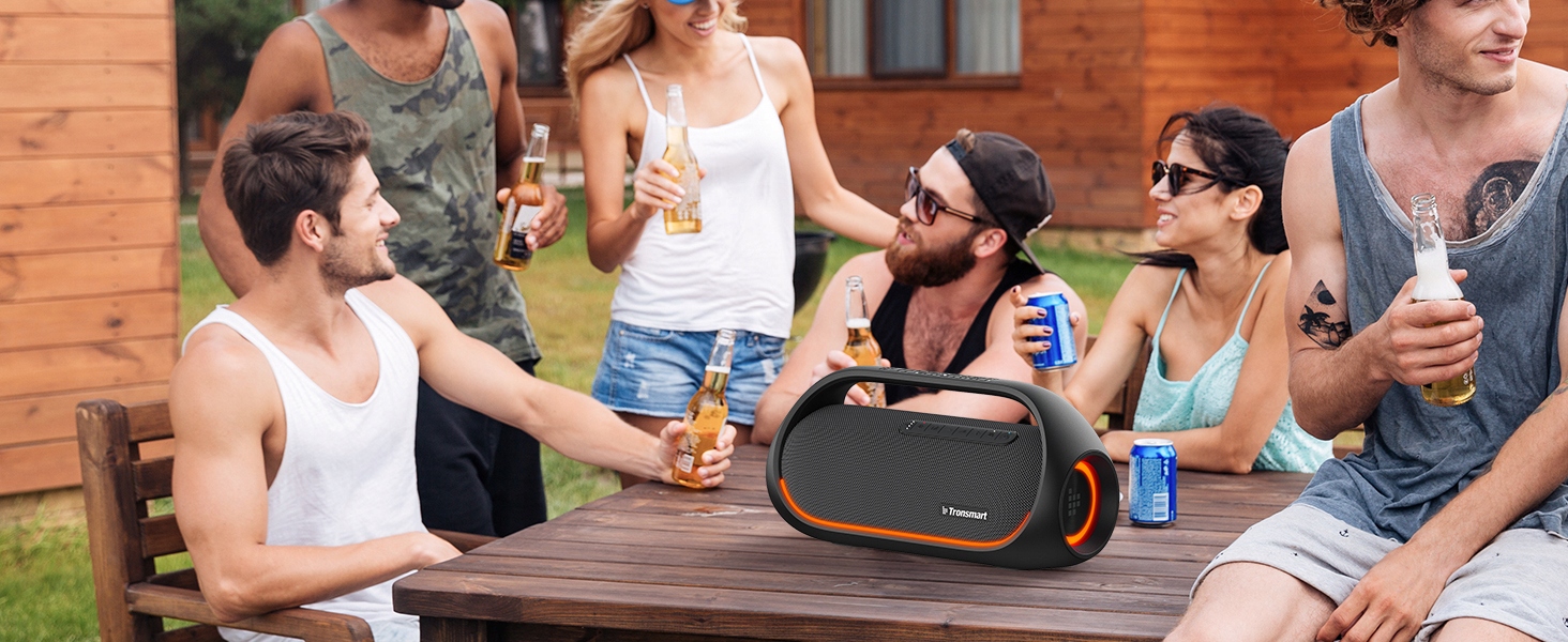 60W BLUETOOTH GŁOŚNIK PRZENOŚNY NFC PARTY LED TRONSMART BANG Komunikacja Bluetooth NFC