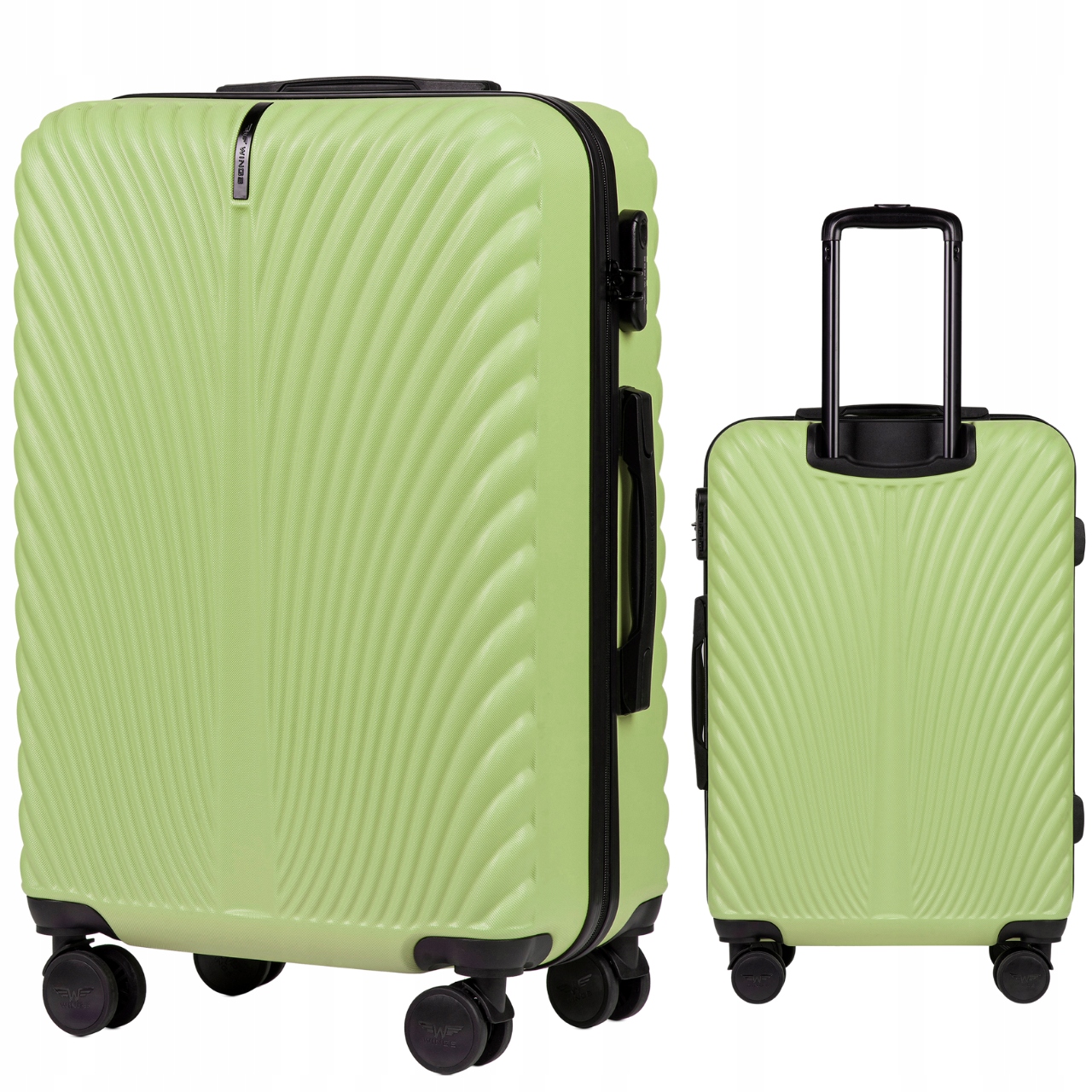 Střední cestovní kufr Pistáciová Barva Abs+ 4 kolečka šifrovací zámek Wings