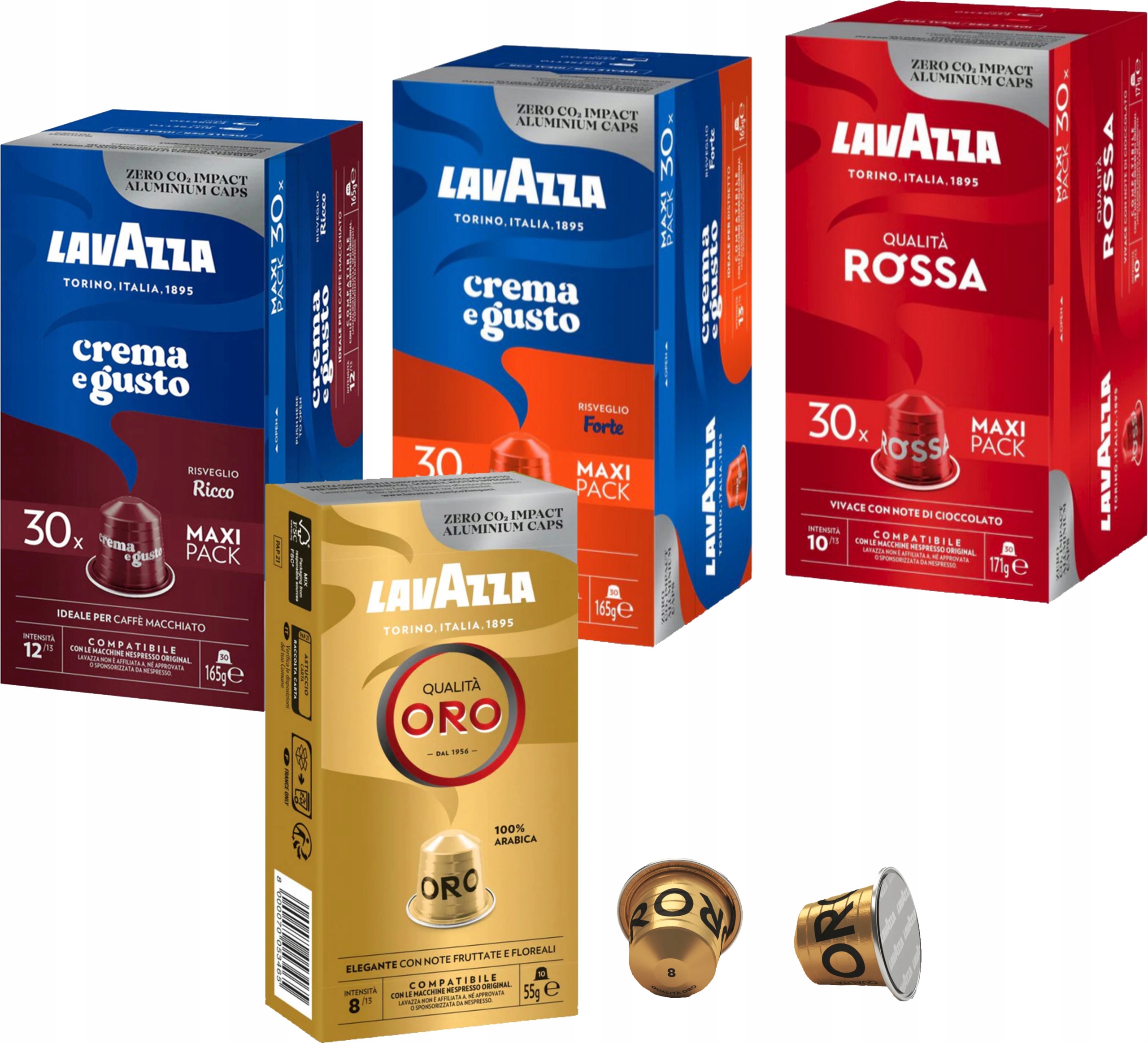 Levně Kapsle pro Nespresso Lavazza Ricco Rossa Forte Sada 3x30 10 Oro