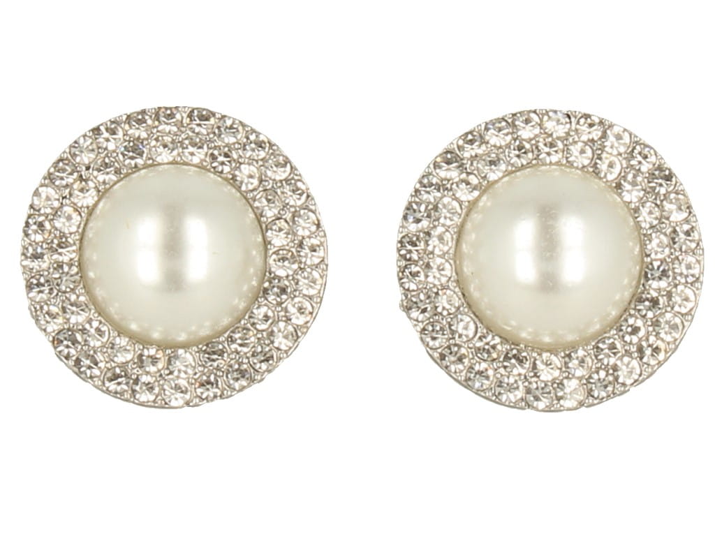 Klipsy do uszu srebrne z perłą Płeć kobieta