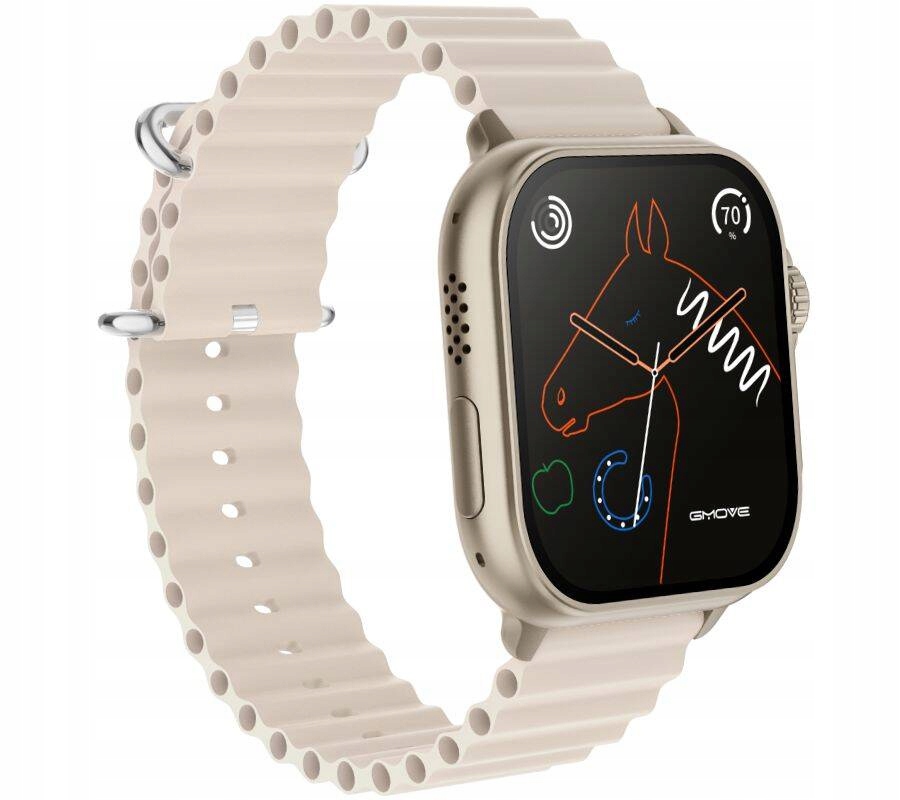 Chytré Hodinky Rubicon RNCF17 Béžová Konverzace Puls Tepová Frekvence Sport Kalkulačka