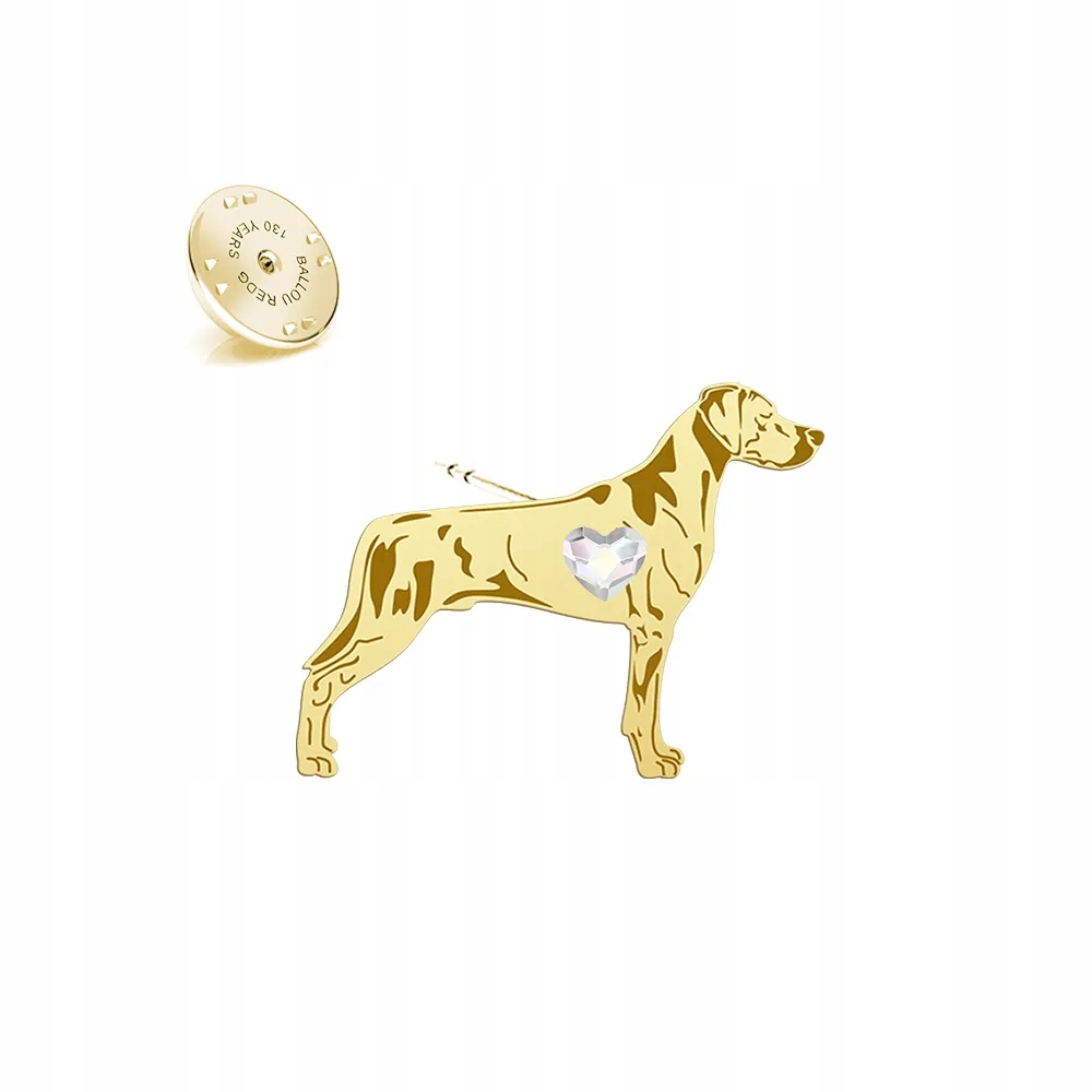 Odznak s psem Rhodéský ridgeback 925 Šperky Dedikace Bonus