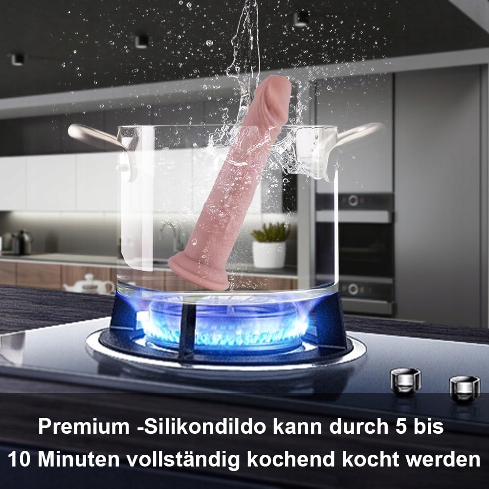 REALISTISCHER SŁODKI DILDO 14,5CM NATURALNE SILIKONOWE MATERIAŁY — miniatura 4