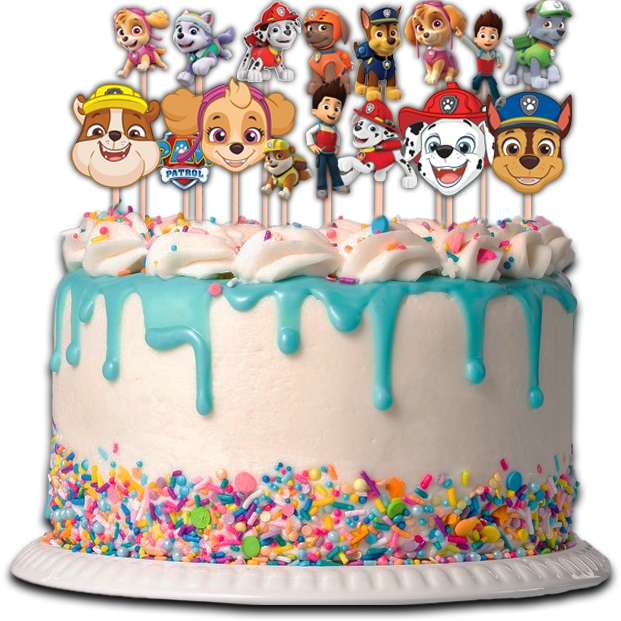 TOPPER PSI PATROL NA TORT BABECZKI POSTACI 16 sztuk Marka inny