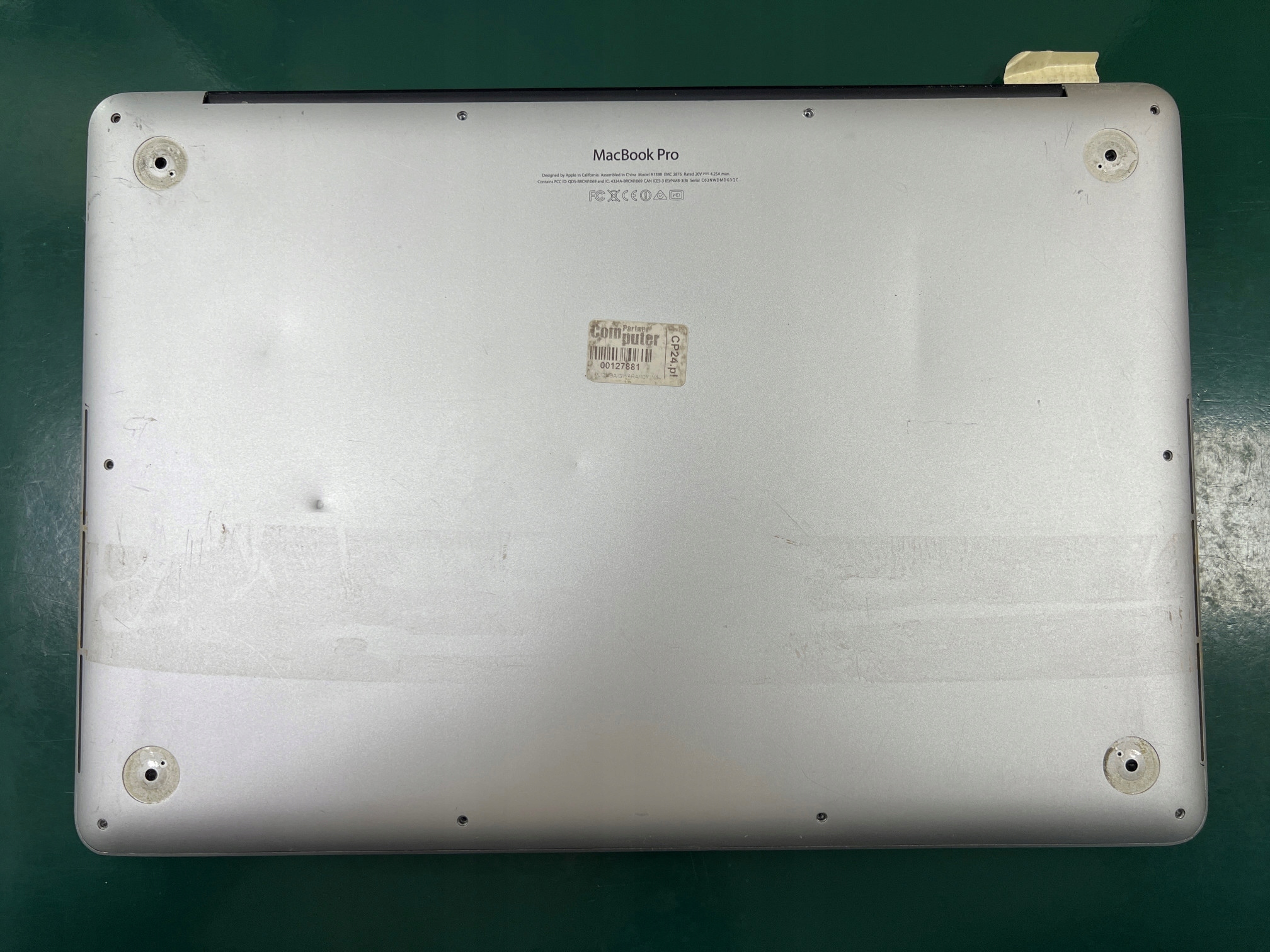 APPLE MACBOOK PRO 10,1 A1398 RETINA 2013 EARLY GT650M na części Układ klawiatury US international (qwerty)