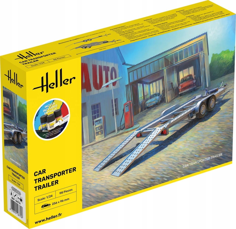 Startovací sada přívěsu pro přepravu automobilů 1:24 Heller 56774