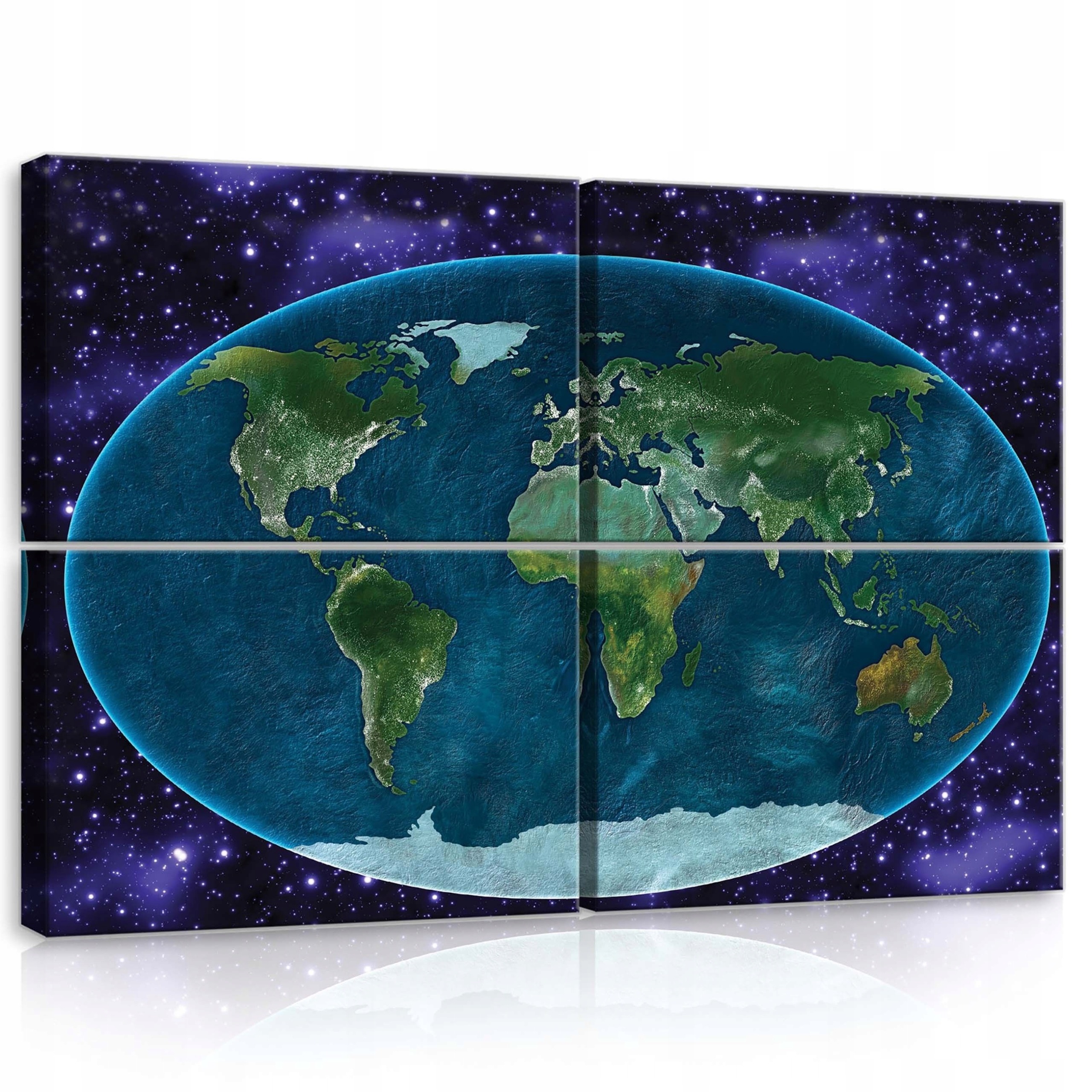 Obraz 120x80 Mapa sveta Zem vesmír hviezdy galaxia interiér dekor