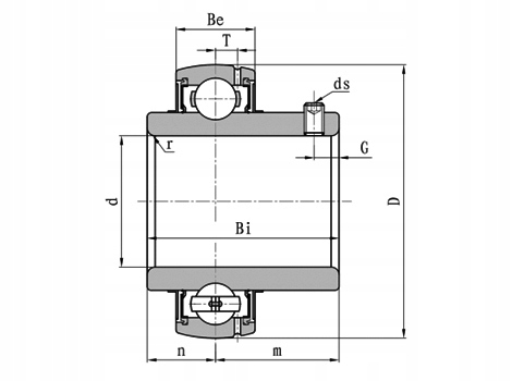 ZESPÓŁ ŁOŻYSKOWY US 206 G2 SNR SAMONASTAWNE Wysokość 30 mm