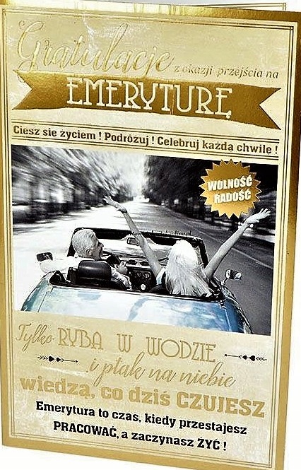 Śmieszna Kartka Gratulacje Emerytura Prezent