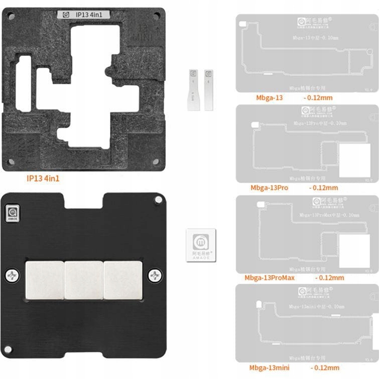 Podstavec Amaoe 0,12 mm s reballovacími síty Bga pro iPhone řady 13