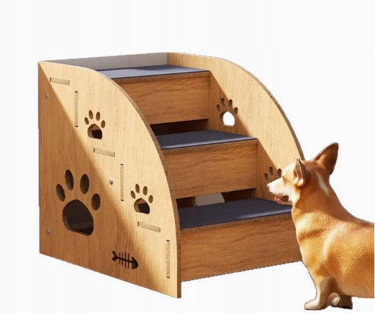Schůdky Pro Psa Kočku Žebřík 3 Schody 35 CM