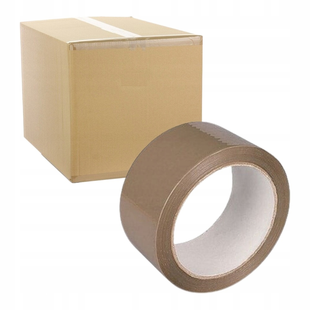 Taśma pakowa samoprzylepna klej akryl CICHY karton