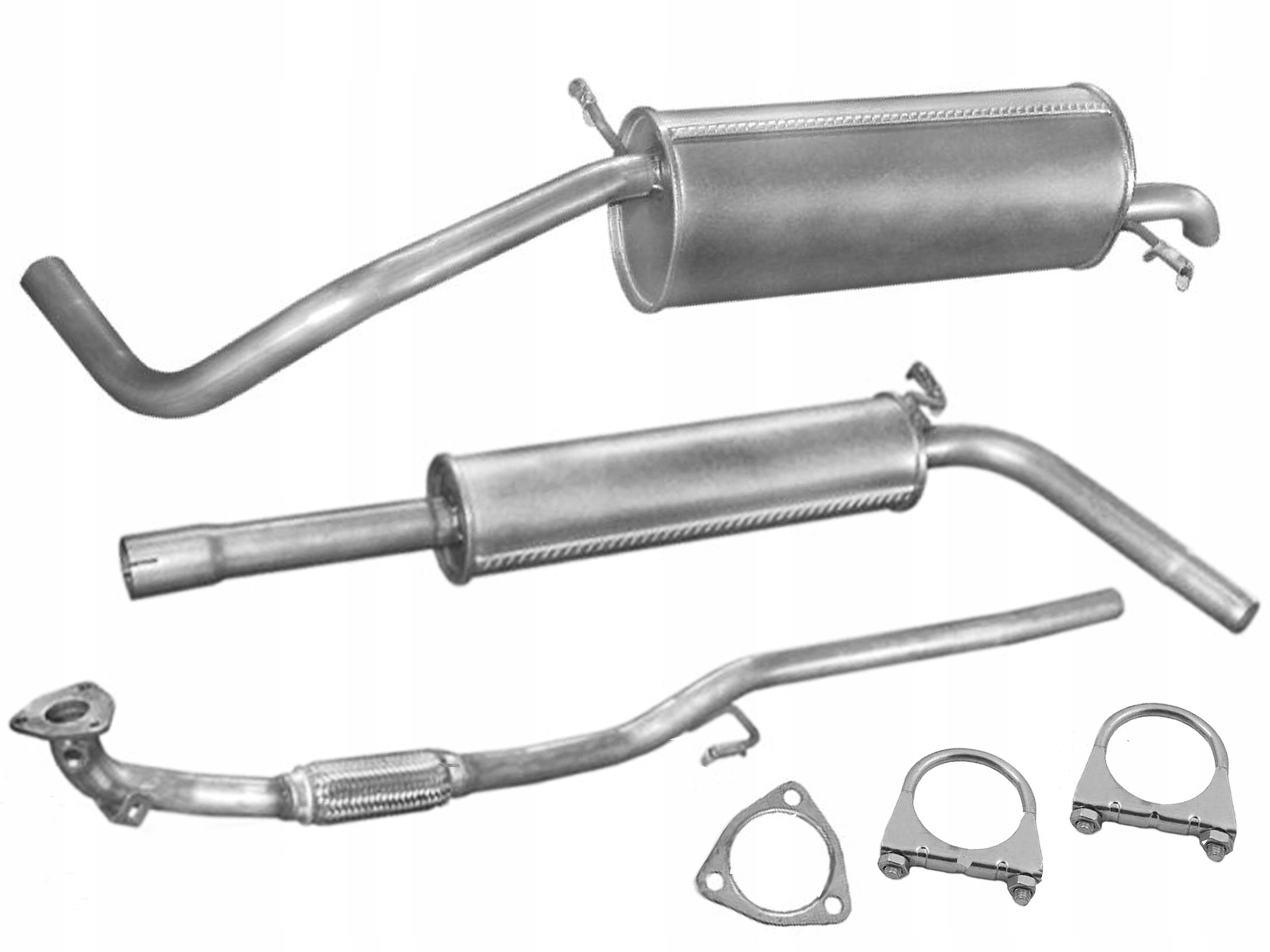 SEAT CORDOBA - 1.2 (ROK 2002-2005) DWA TŁUMIKI + RURA + OBEJMY + USZCZELKA