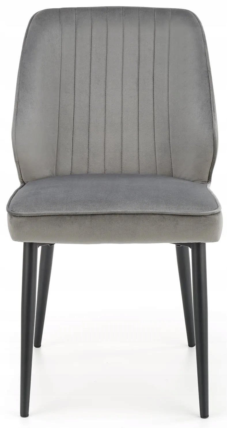 Krzesło loft K432 velvet szare czarne Halmar Głębokość mebla 57 cm