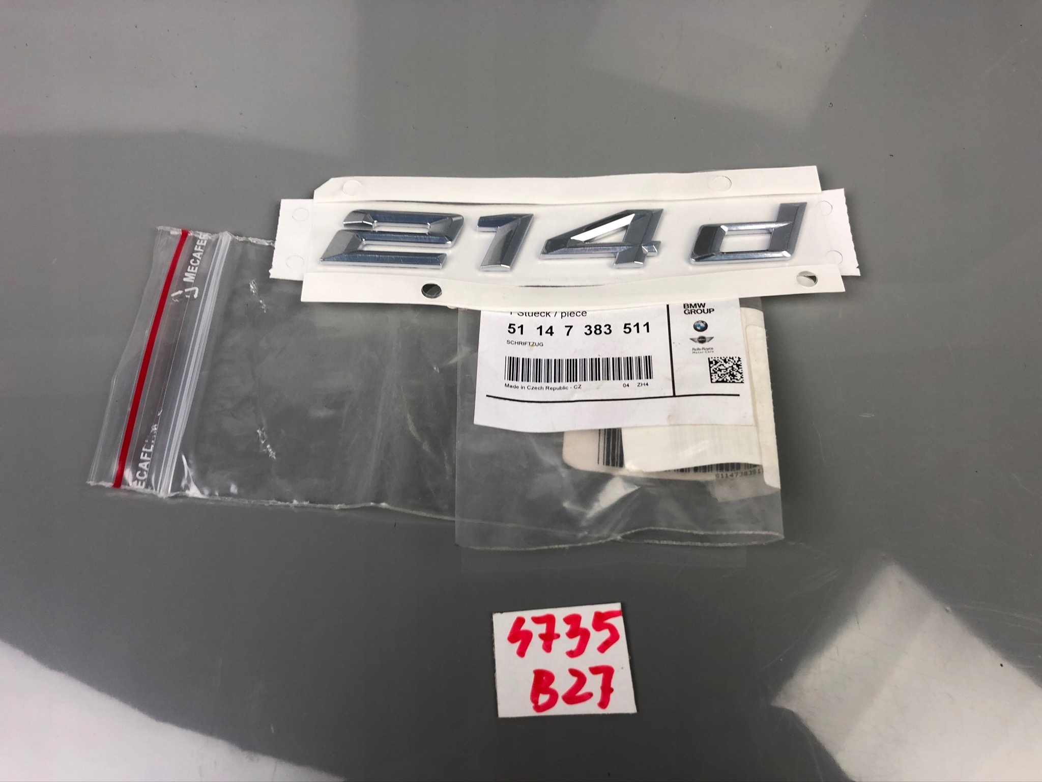 ЭМБЛЕМА НАДПИСЬ ЗНАЧОК BMW 214D 7383511