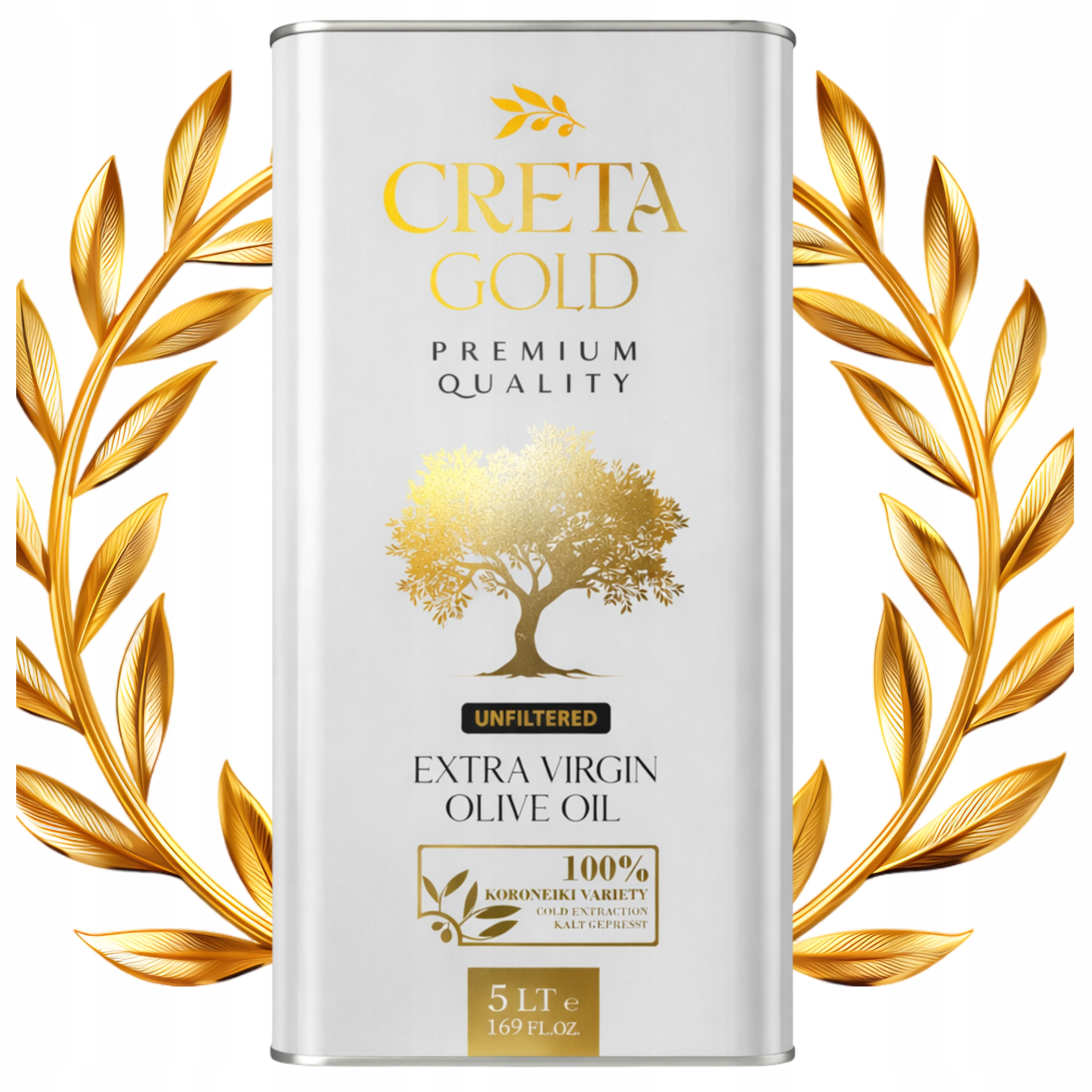 Oliwa Z Oliwek Extra Virgin Grecka Niefiltrowana 5L Creta Najnowszy Zbiór