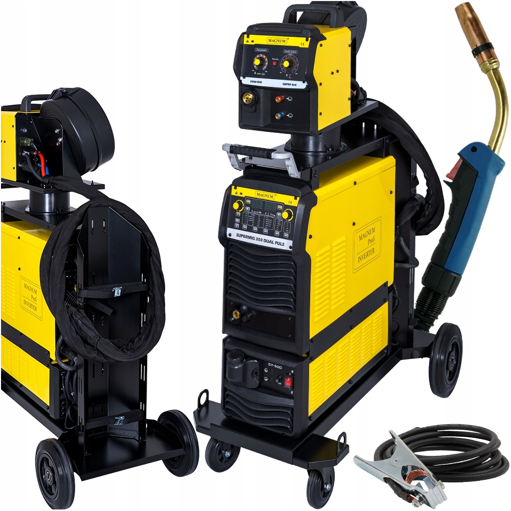 Spawarka Magnum 350A Mig 100% Mag Dual Pulse 400V 2T 4T Spot Chłodnica 400V