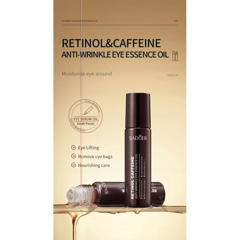 Olejek Z Masażer Do Oczu Retinolu Kofeiny,Normalna Rodzaj roll-on