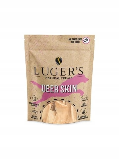 4x Luger's Natural Treats Pamlsek kousátko pro psa kůže jelena 100 g