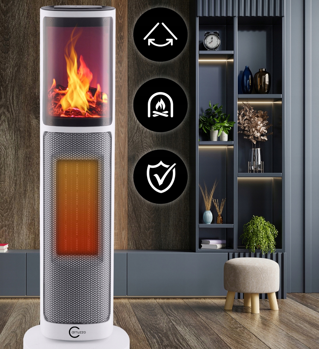 FARELKA GRZEJNIK ELEKTRYCZNY TERMOWENTYLATOR 2000W KOMINEK LED EAN (GTIN) 5905940340016