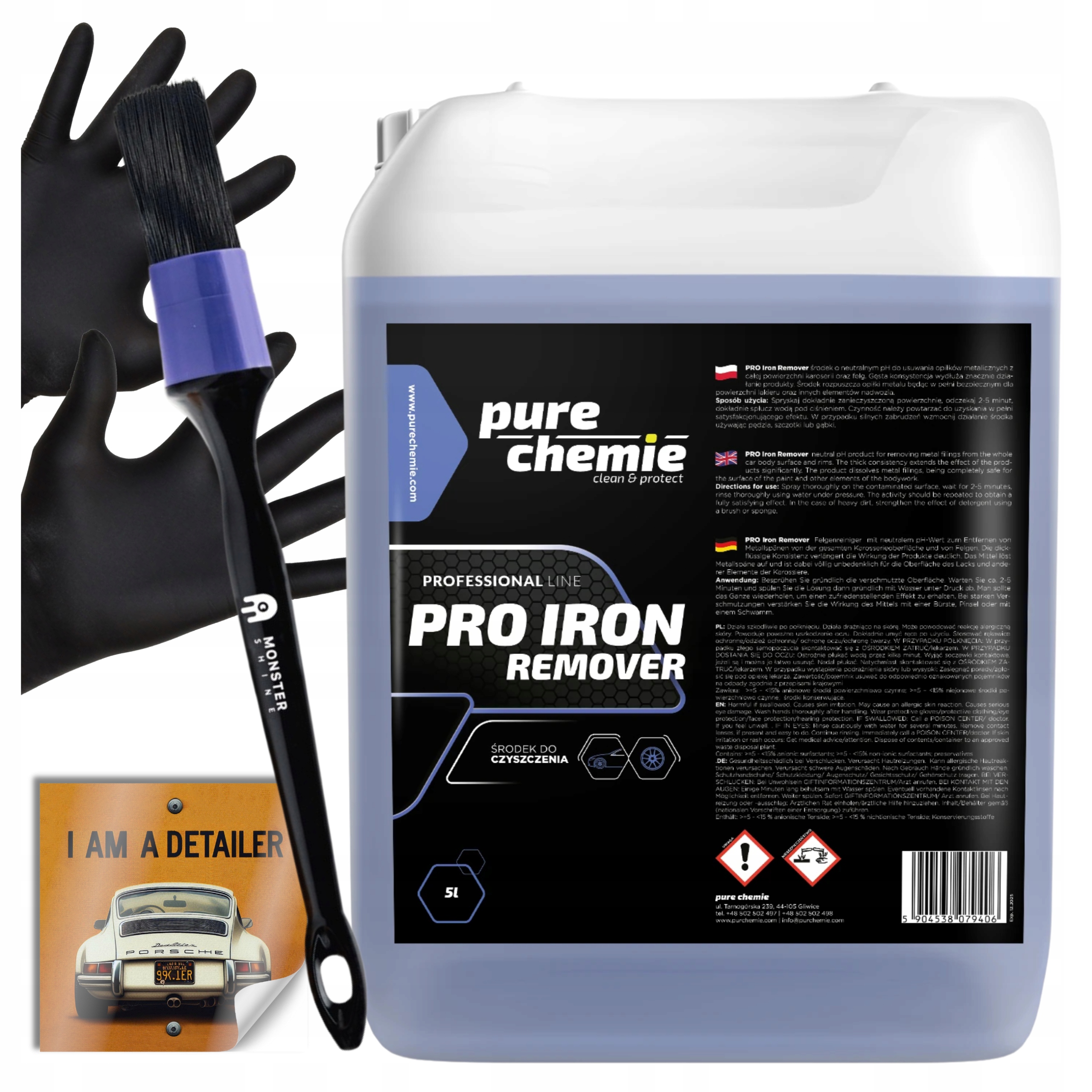 Pure Chemie Pro Iron Remover 5L Deironizer na lak Krvavý disk 5000 ml