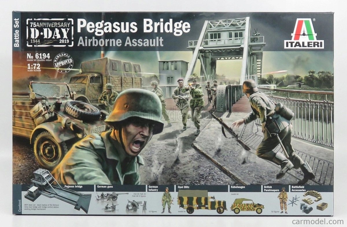Italeri Accessories War Battle Set Pegasus Bridge Airborne Assault 75th