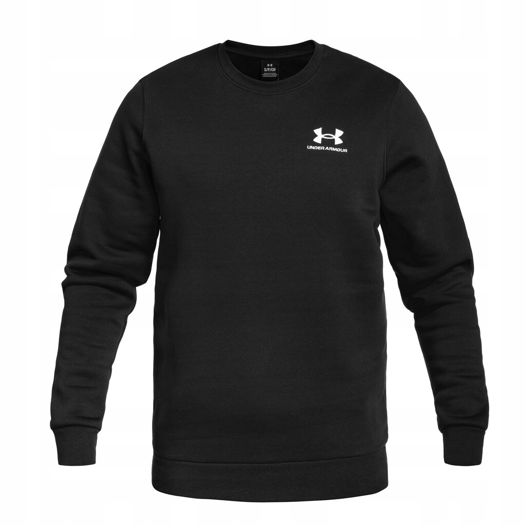 Pánská mikina bez kapuce Under Armour Icon Fleece Crew Black/White XL