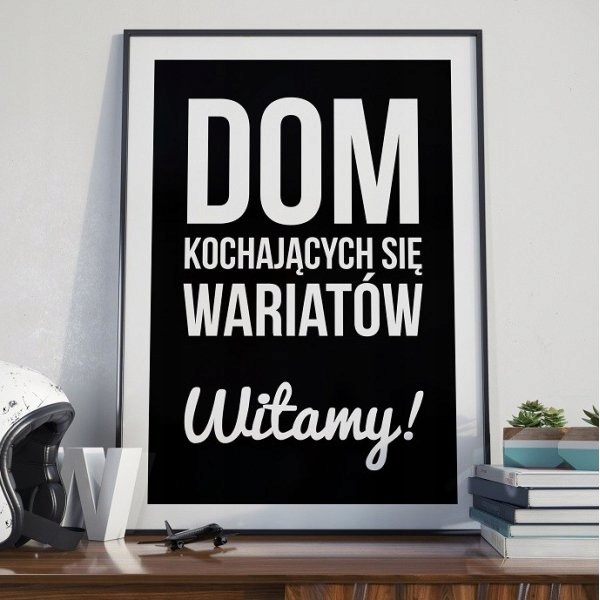 Plakat w ramie DOM KOCHAJĄCYCH SIĘ WARIATÓW 40x50 Marka inna
