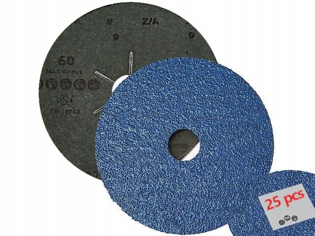 

Krążek Fibrowy Dysk Fibra Cyrkon 125mm P 60 x25szt