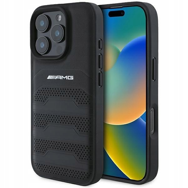 Amg AMHCP16XGSEBK iPhone 16 Pro Max 6.9" czarny/black hardcase Leather