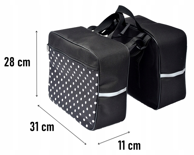 TORBA NA BAGAŻNIK ROWEROWY, SAKWA 2x10L Pojemność 20 l