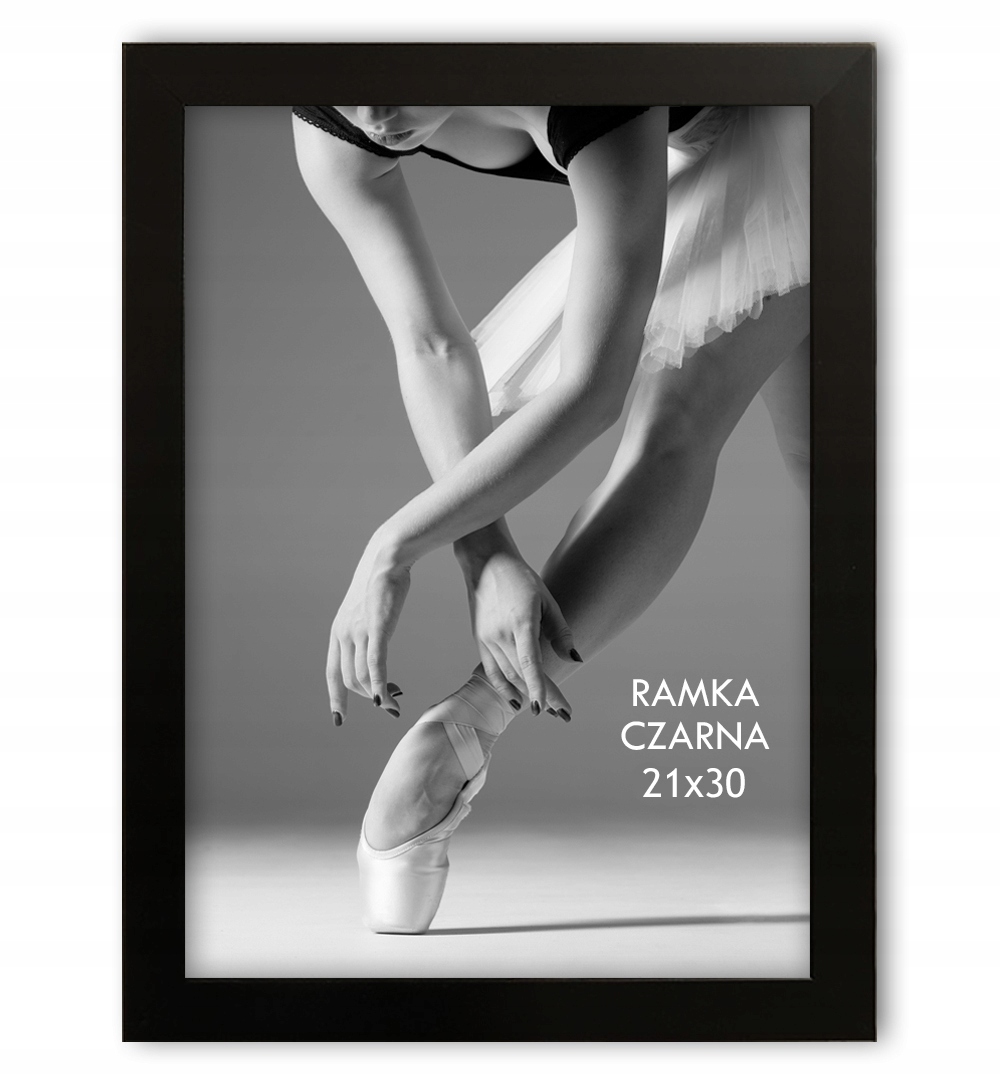 

Ramka A4 gładka na Zdjęcia Plakat 21x30 cm Czarna