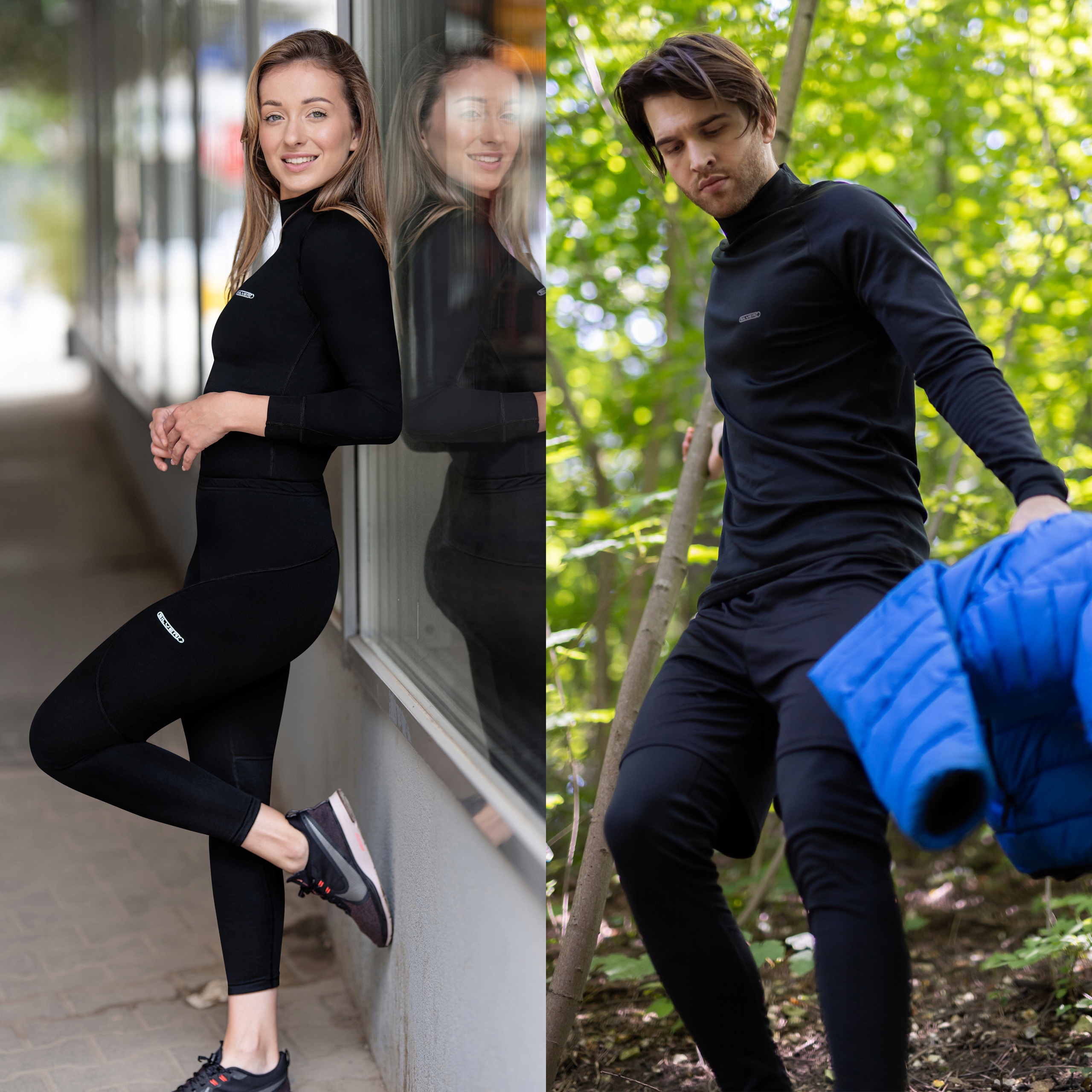 BIELIZNA TERMICZNA MĘSKA KOMPLET XXL CIEPŁA Z MESZKIEM NANOSREBRO SILVER+ Rękaw długi rękaw