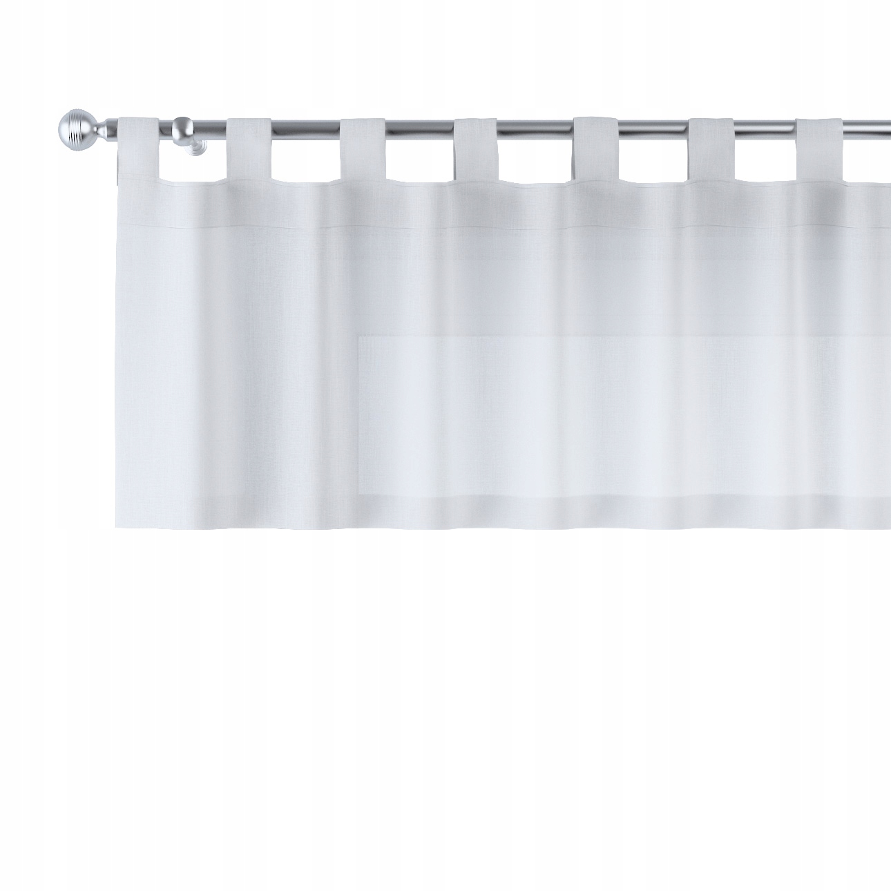 Lambrequin na popruhoch 390 x 40 cm biely