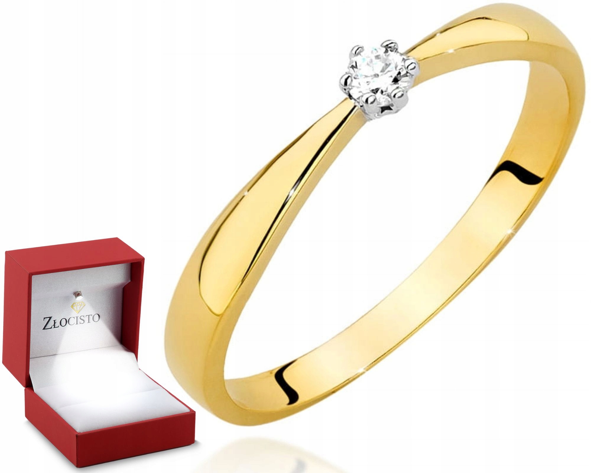 Zlatý Prstýnek s briliantem 585 Gravírování bonus