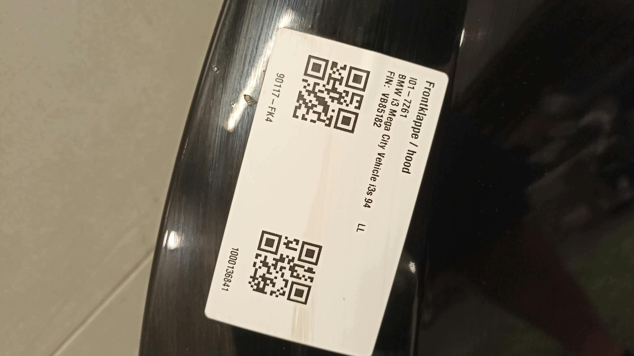 BMW i3 bonnet cover front front