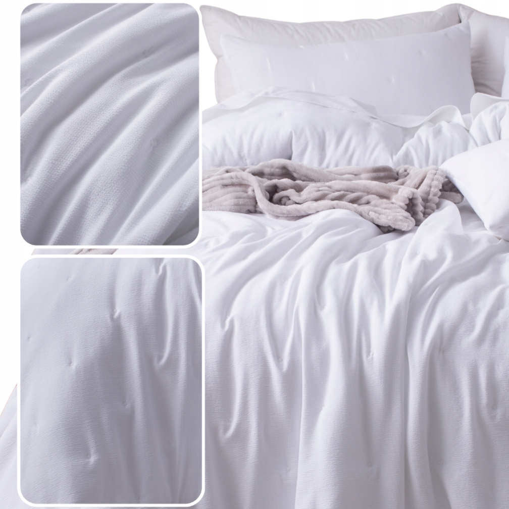 Pikovaná Přikrývka Teplá Deka Na Postel Pohovka Pled 240x220 Dotta Bílá