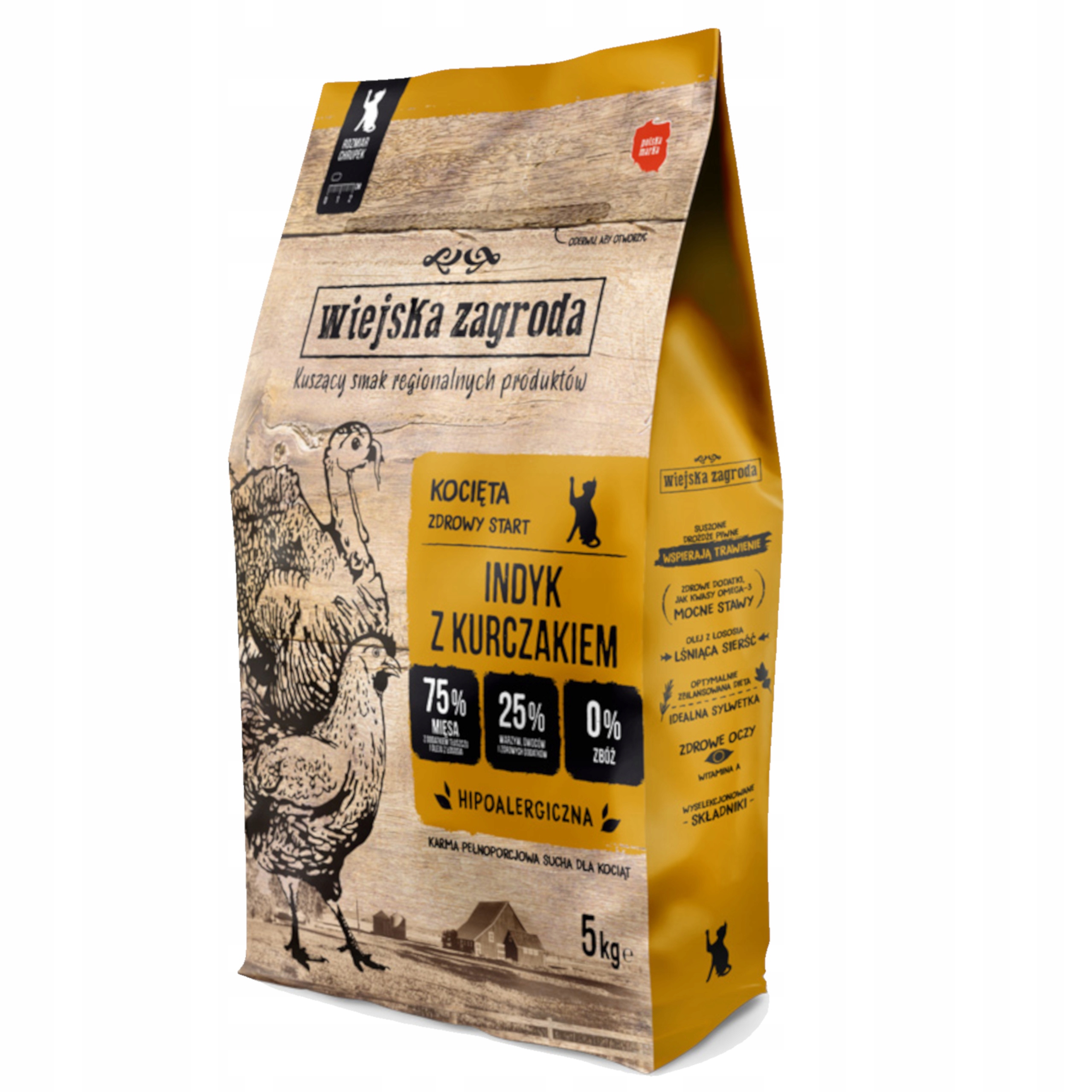 Karma dla kociąt Wiejska Zagroda indyk 5kg Junior