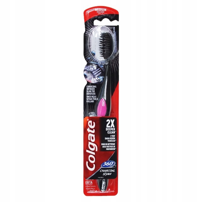 

Colgate 360 Black Szczoteczka do Zębów Medium