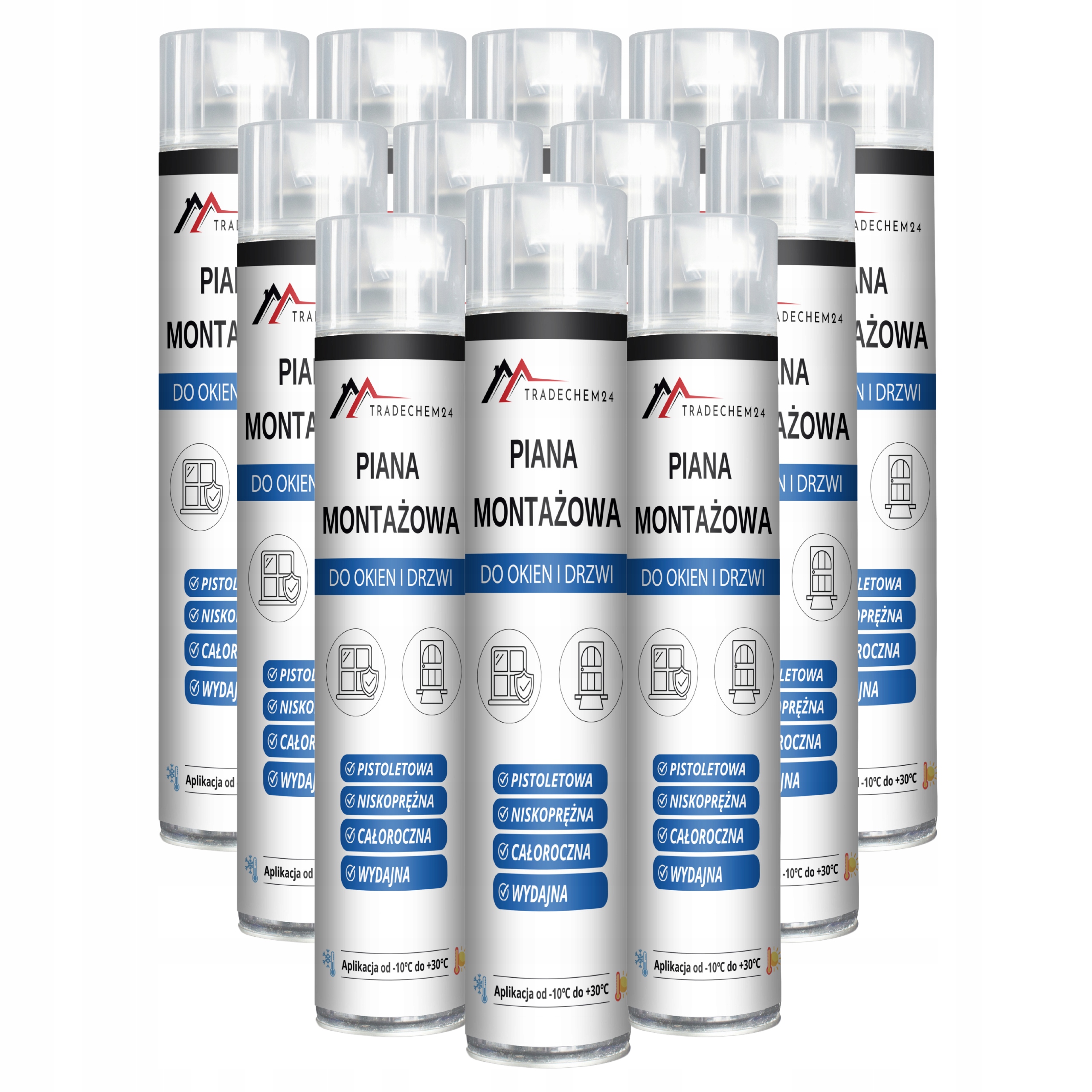 Pu Polyuretanová Pěna Nízkotlaká Pistoletová Celoroční 12 Kusů