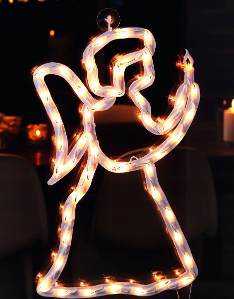 Ozdoba okienna kontur anioła LED CIEPŁE ŚWIATŁO Kod producenta anioł