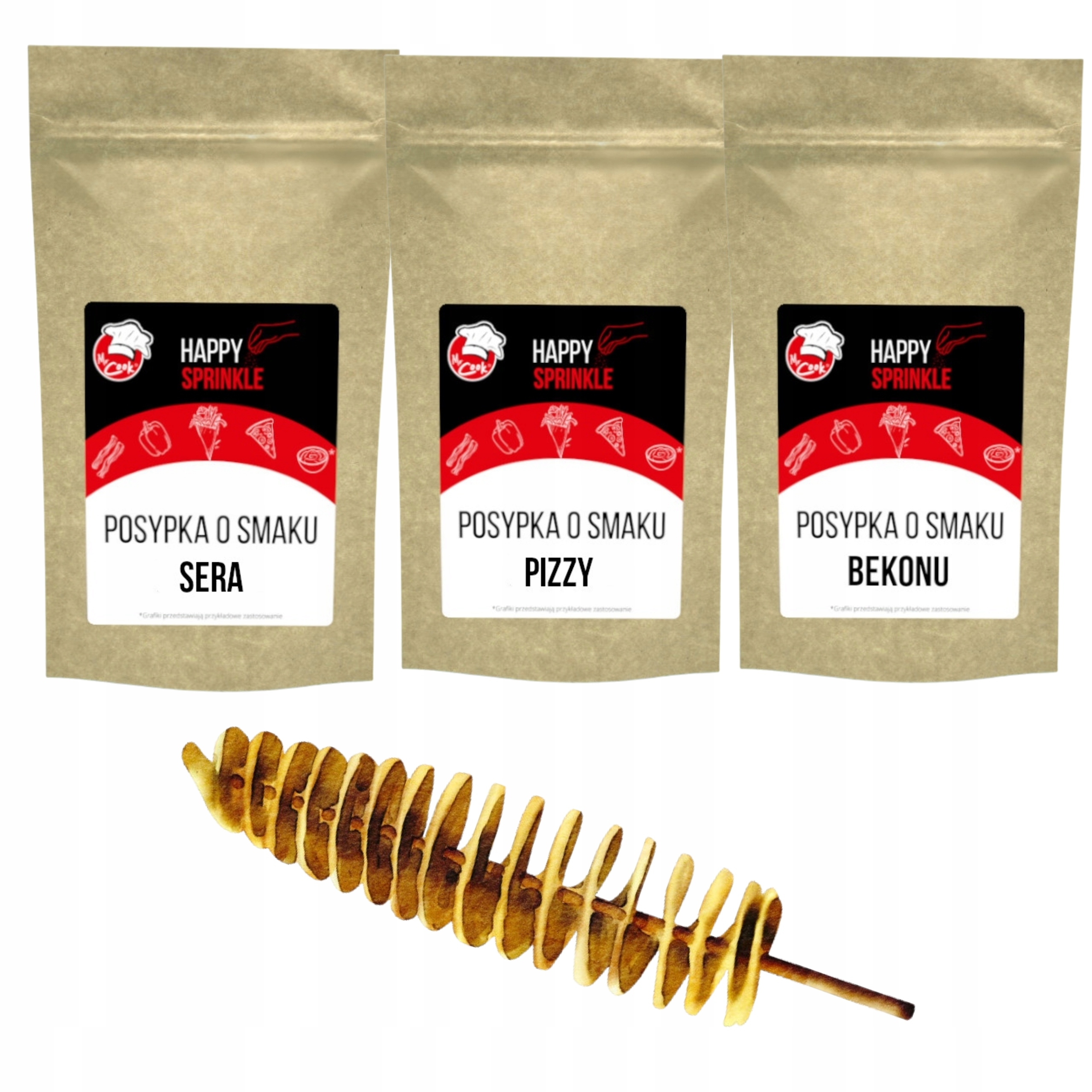 Levně Sada kořenících posypek 3x250 g na chipsy a brambory, hranolky a pokrmy