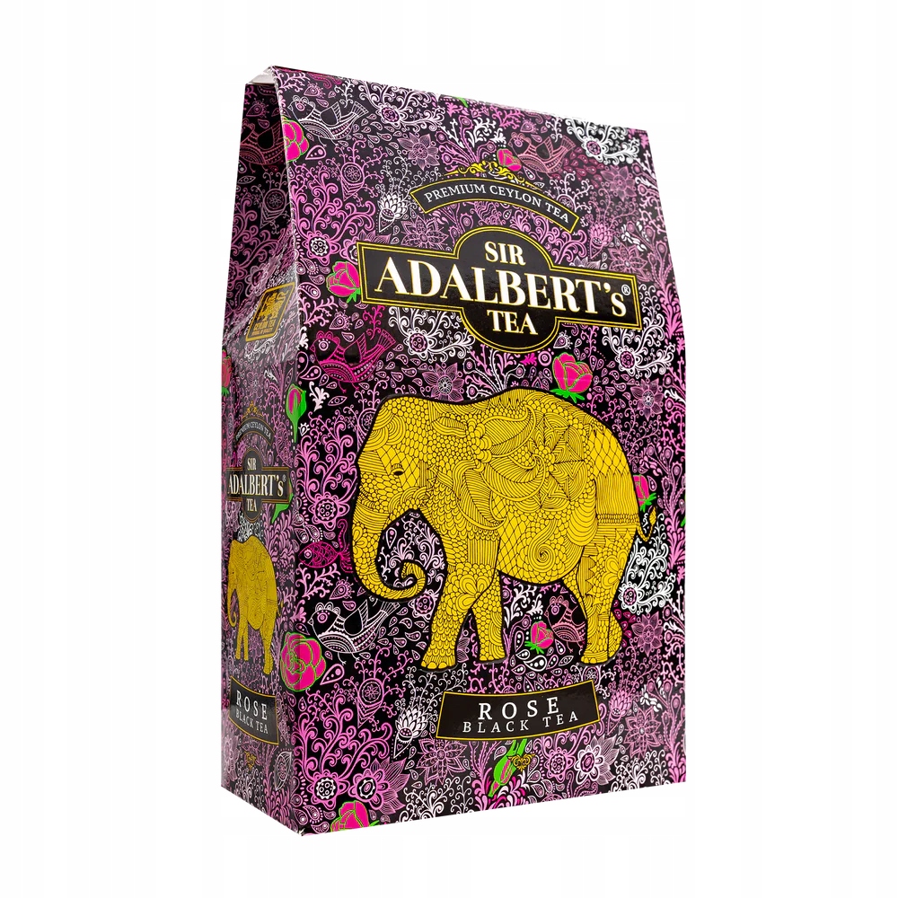 ADALBERT'S ROSE BLACK TEA herbata czarna LIŚCIASTA RÓŻA cejlońska 100 G Marka Sir Adalbert's Tea