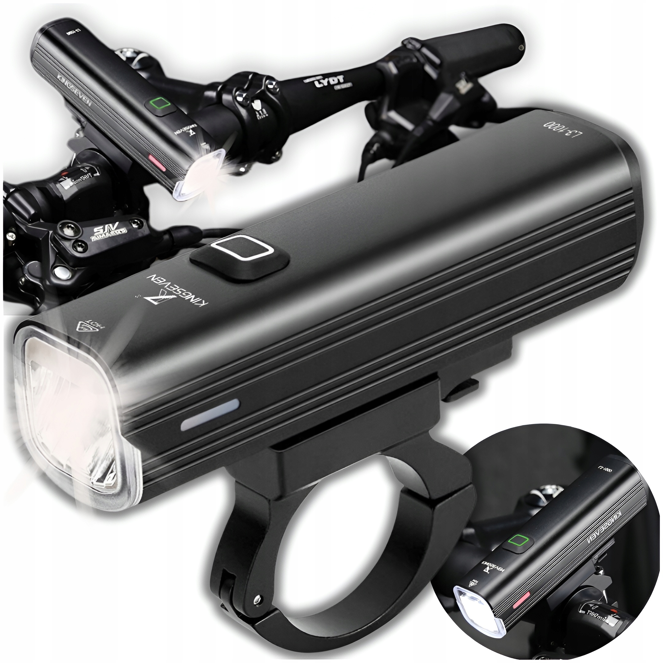 Lampka Rowerowa Przednia Mocna Led 1000lm 5 Trybów 4800mAh Latarka Lampa