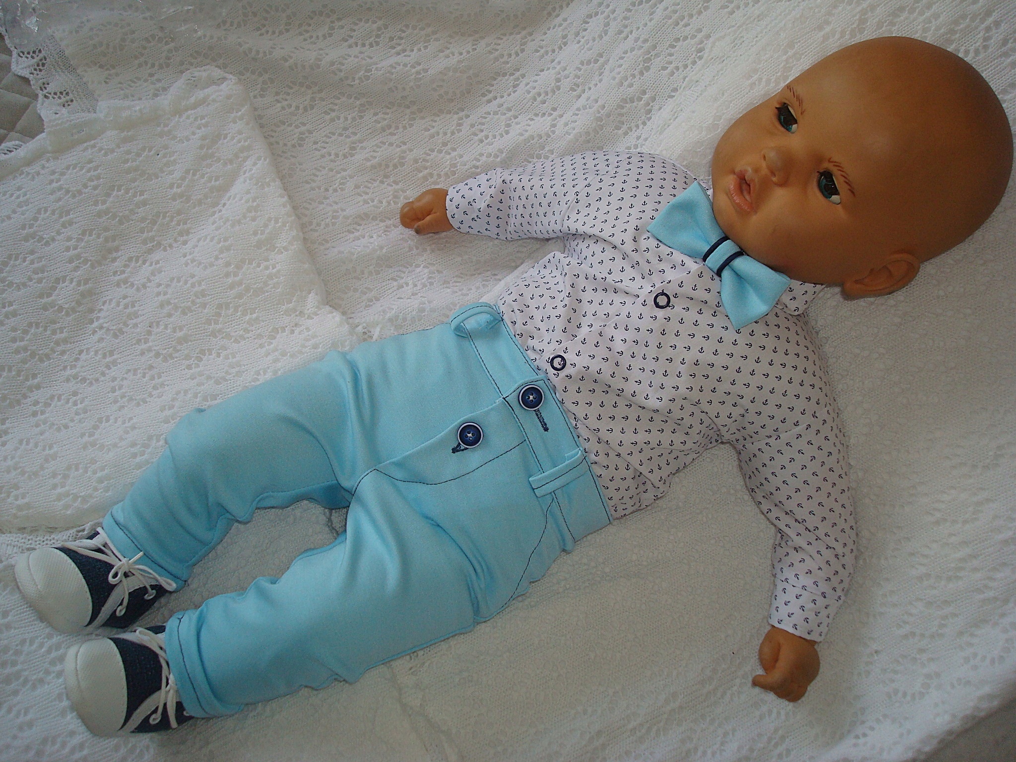 WIZYTOWE SPODNIE BAWEŁNIANE/CHRZEST/ 98 KOLORY Rozmiar 98